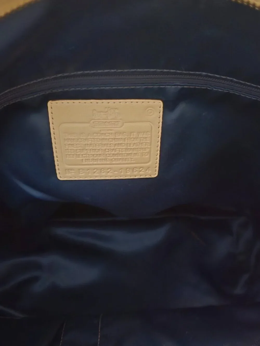 Leather Coach laser-cut large satchel